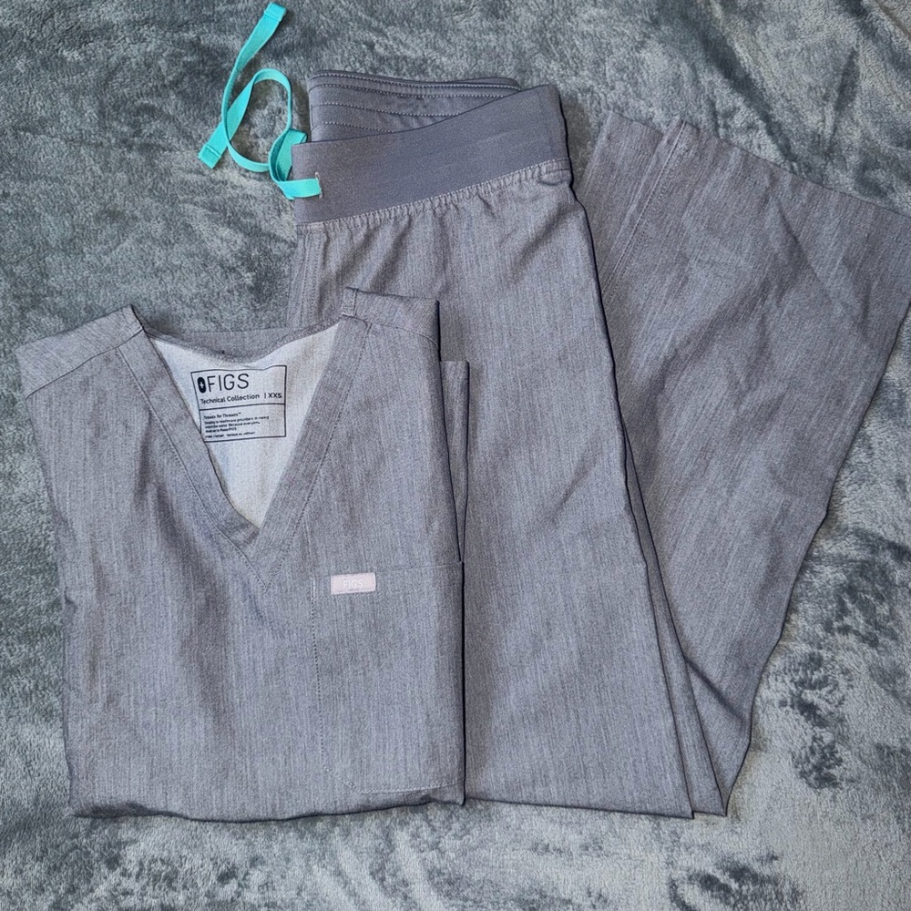 Figs Technical Collection scrubs in a gray color set